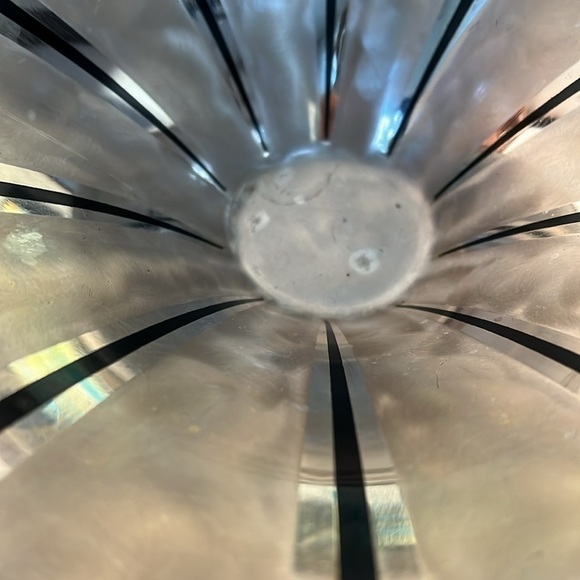 WMF Ikora Silverpate Goldtone Aluminum Black Enamel Tri Footed Platter - Picture 6 of 10